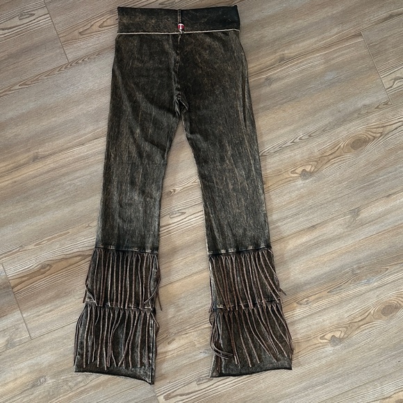 Fringed Brown Leggings - Picture 10 of 11